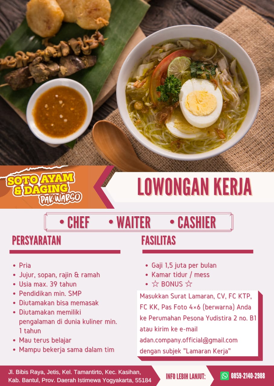 lowongan-kerja-chef-resto-soto-ayam-daging